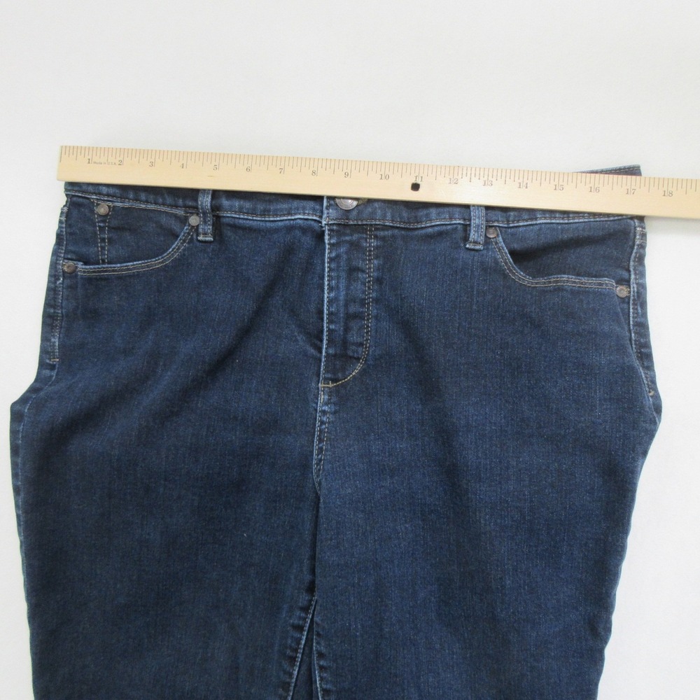 Talbots Women's Jeans 16P Slim Ankle Flawless Five Pocket Dark Wash Stretch Blue - Picture 4 of 11